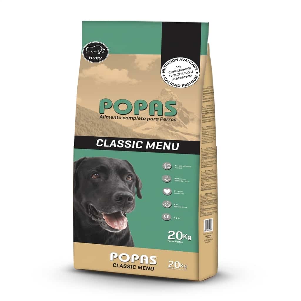 Pienso para perros Popas Classic Menu